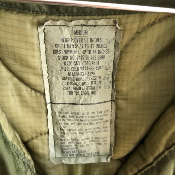 Green Quilted Liner Jacket VTG Style - Picture 4 of 5